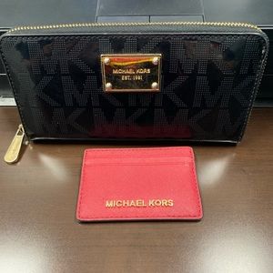 Michael Kors black patent wallet